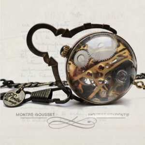 Montre globe transparent femme