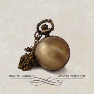 Montre sphère métallique dorée